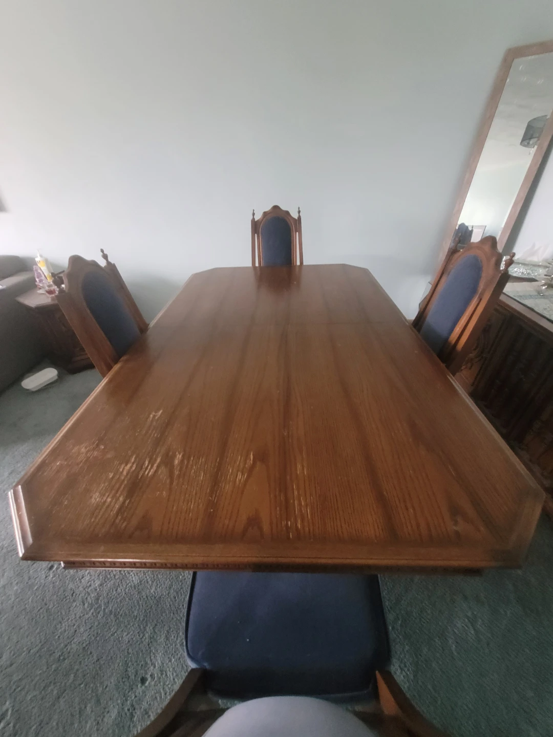 Wooden dining table & chairs - photo 5