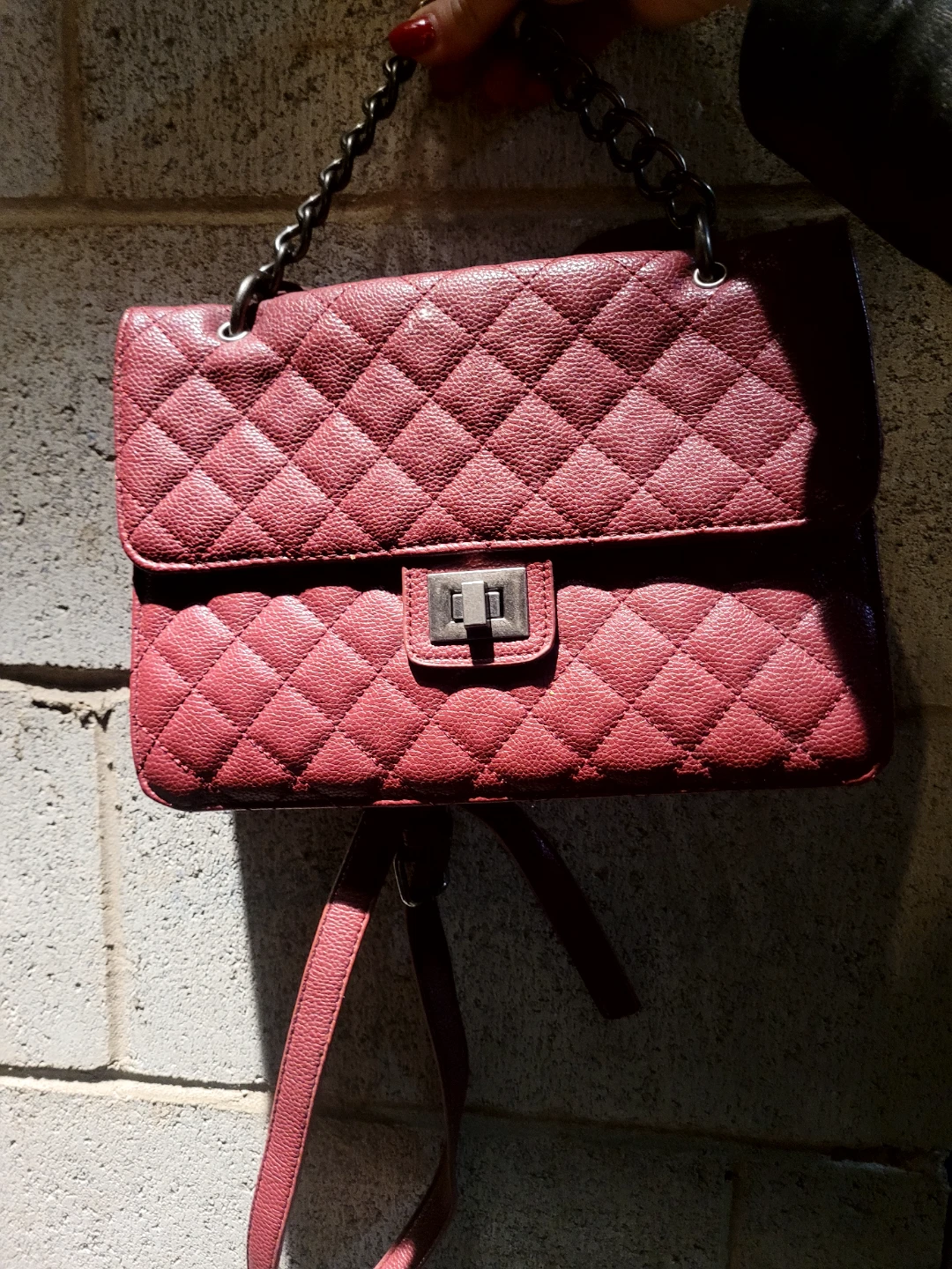 Quilted Chain Shoulder Bag - Red 🧧bingo