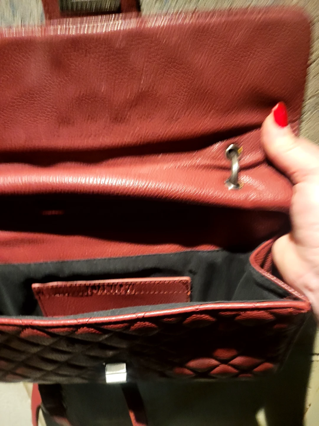 Quilted Chain Shoulder Bag - Red 🧧bingo - photo 2