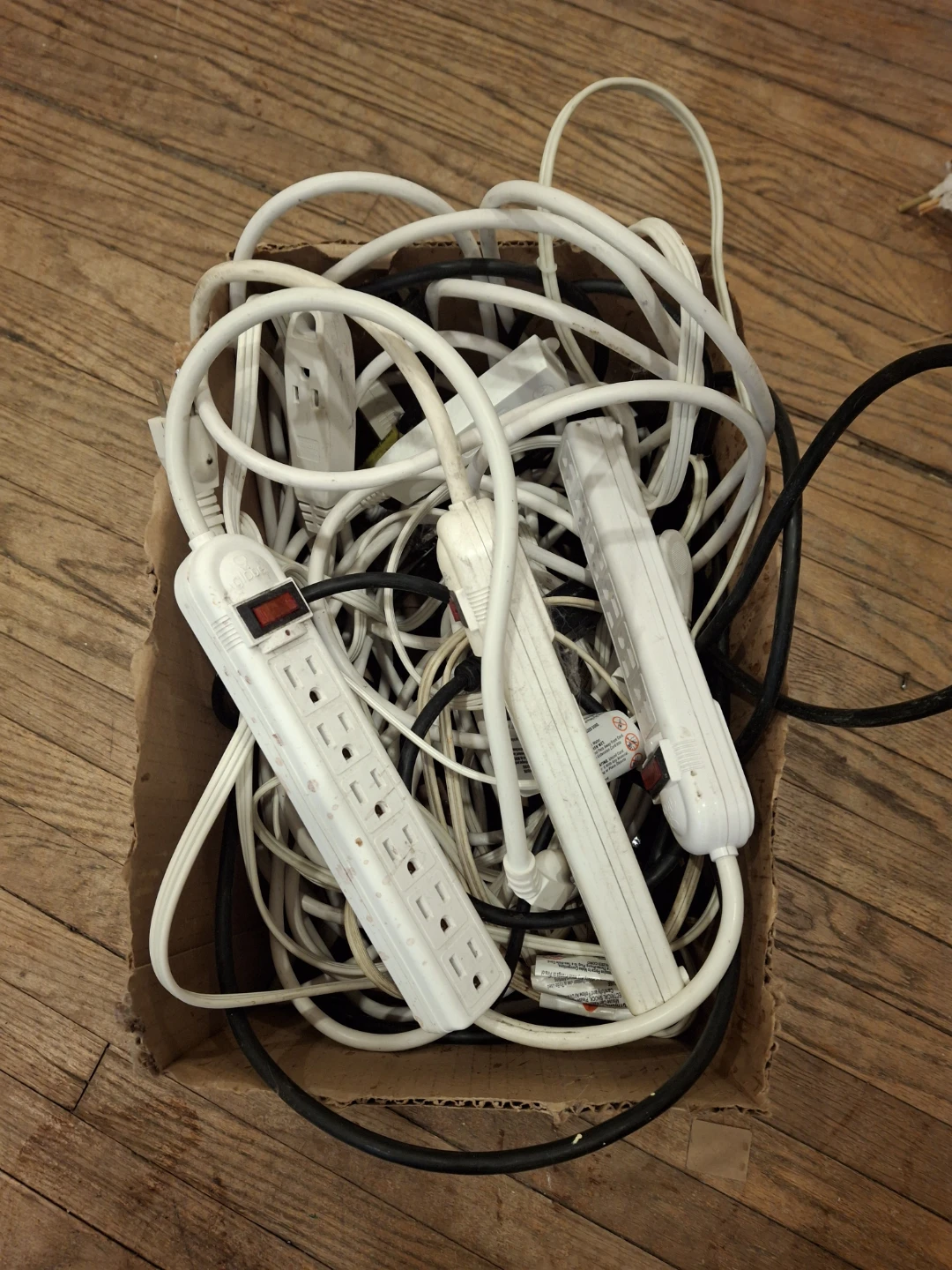 Assorted Power Strips and Cords
