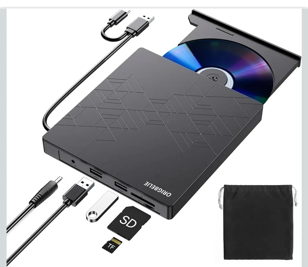 NEW External Drive CD/DVD +/-RW Burner SD card TF microSD slot