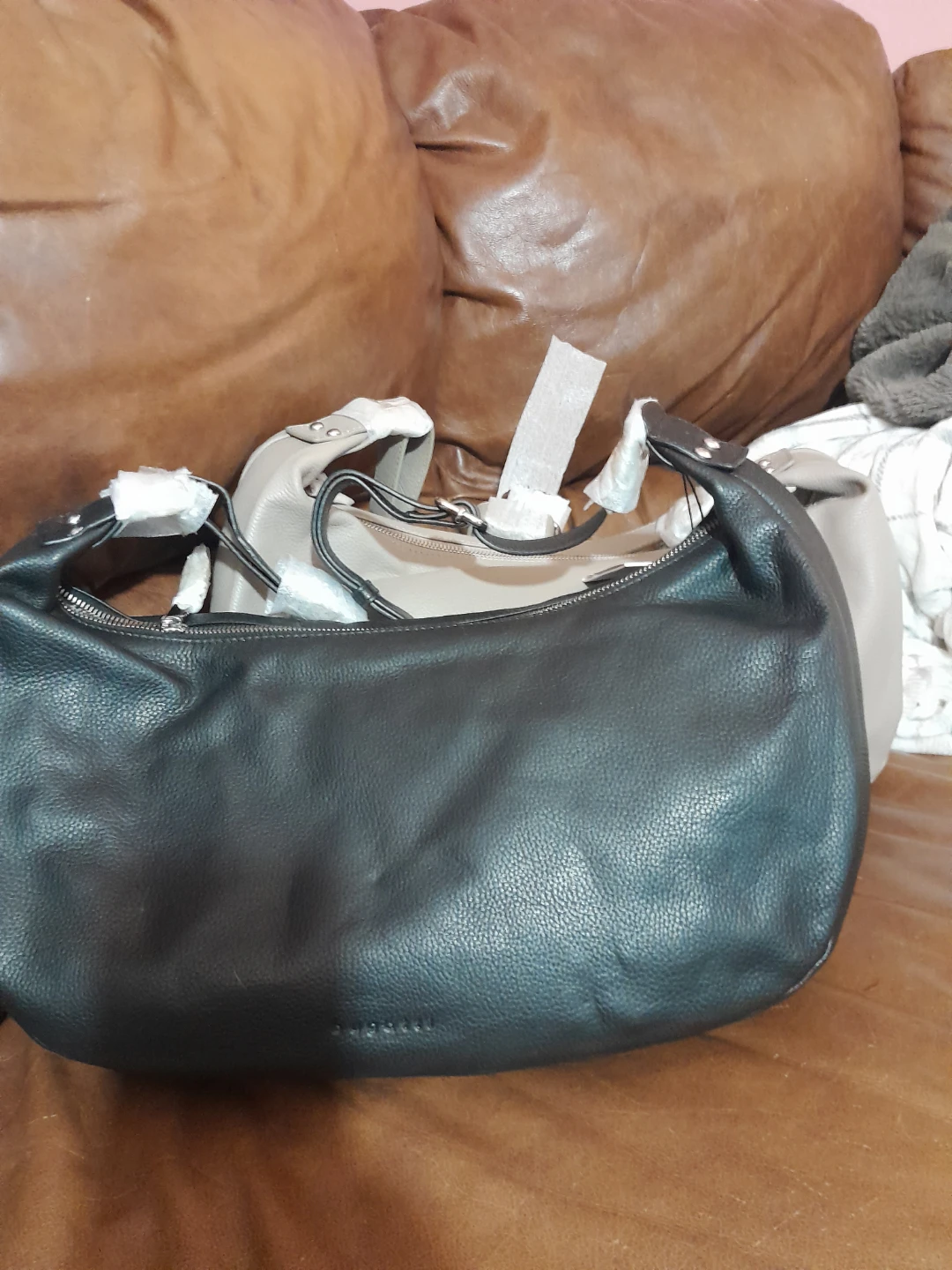 Bugatti Leather Shoulder Bag - Black