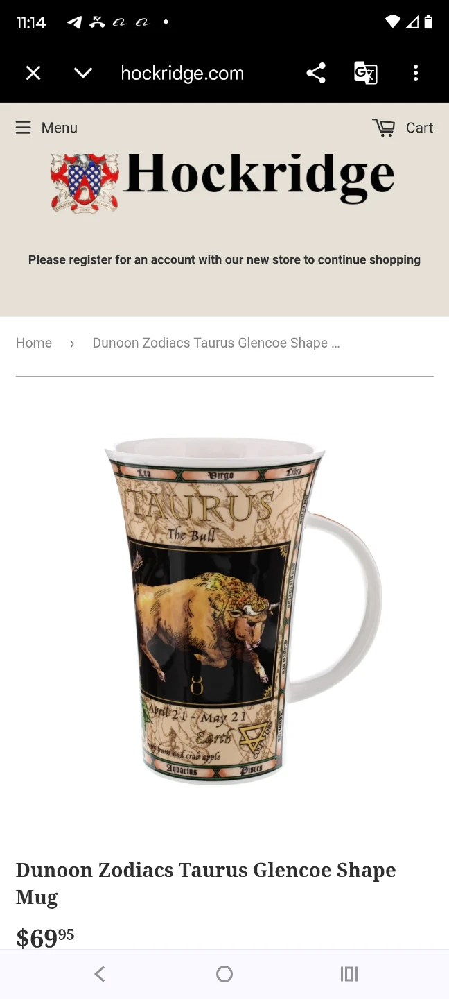 Dunoon Zodiacs Taurus Glencoe Shape Mug - photo 4