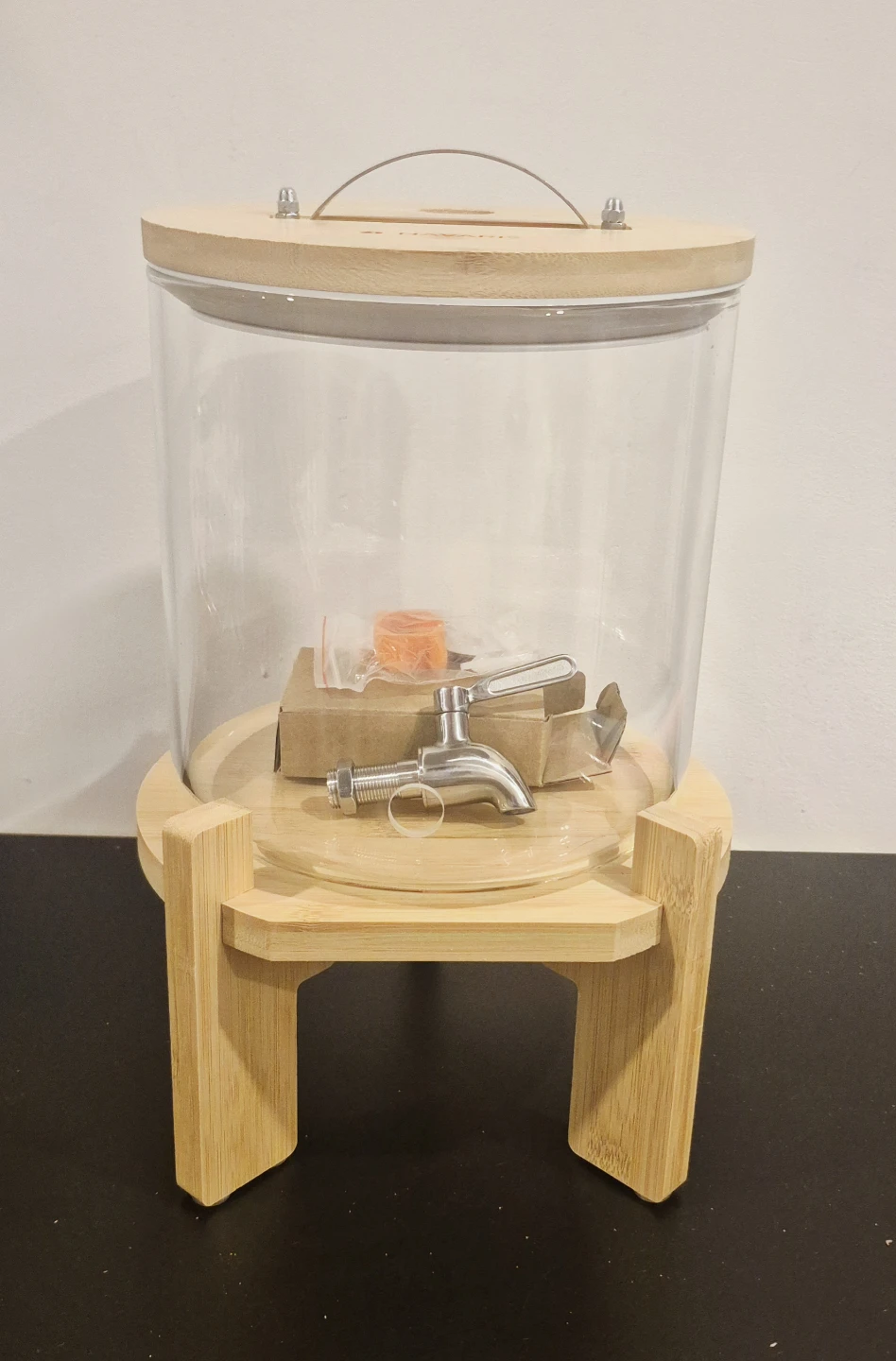 Navaris Glass Beverage Dispenser with Stand 5L - photo 3