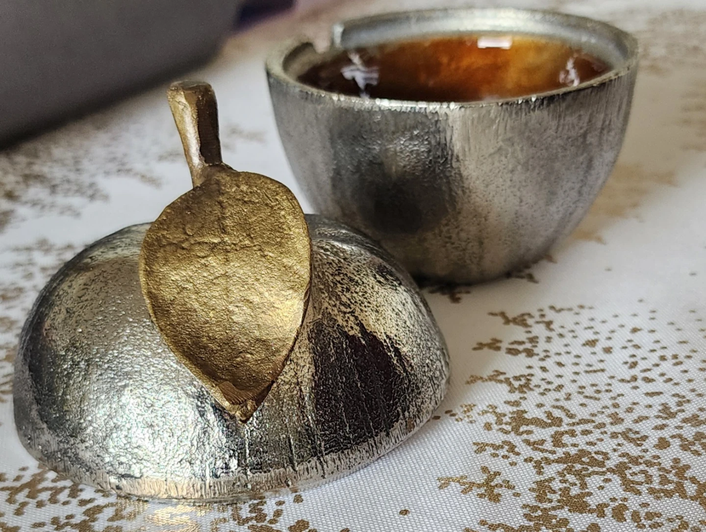 Silver Apple Honey Pot * OBO* - photo 2