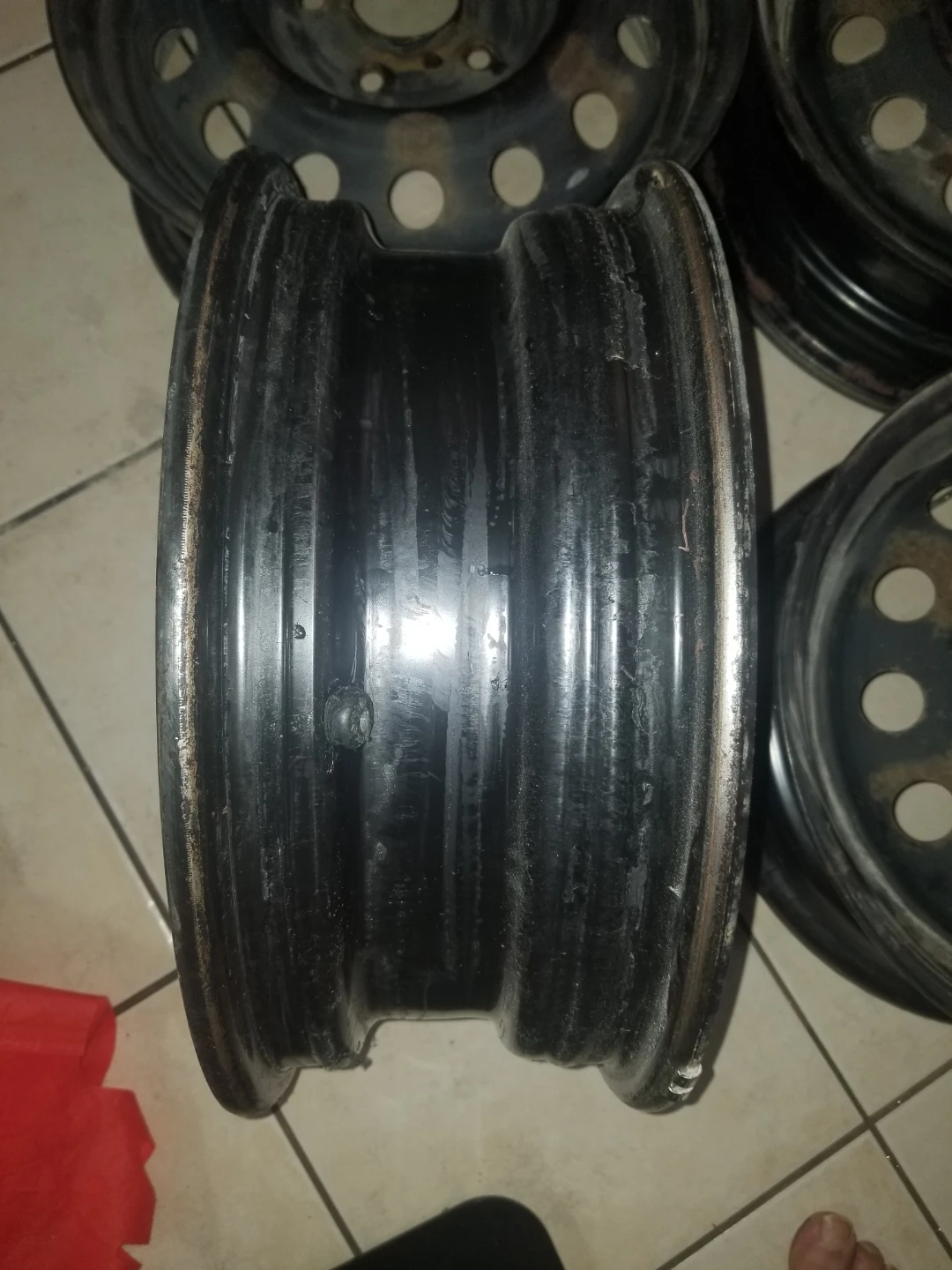 15 Set of 4 Black Steel Wheels Rims - photo 3