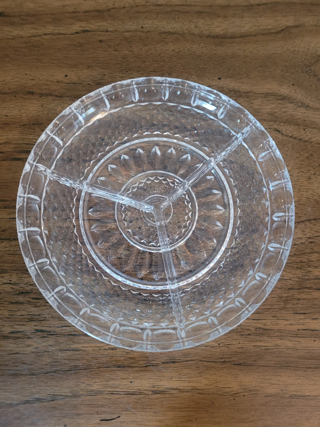 Clear Glass Divided Serving Dish - photo 2