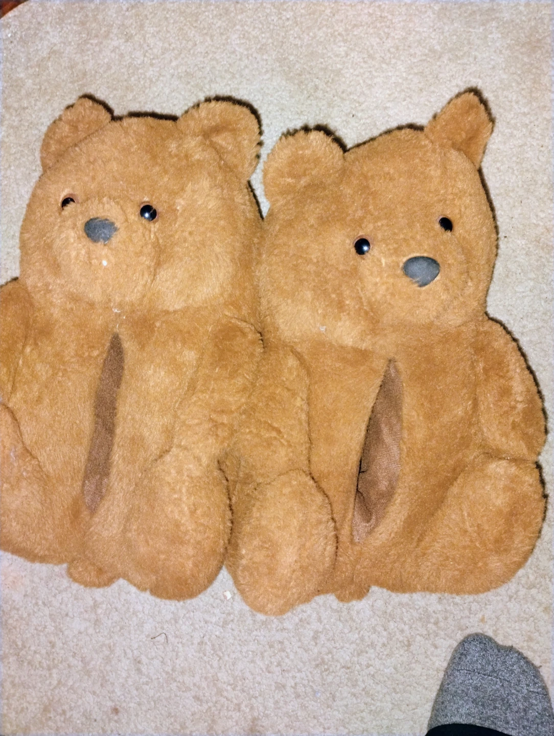 Brown Teddy Bear Slippers