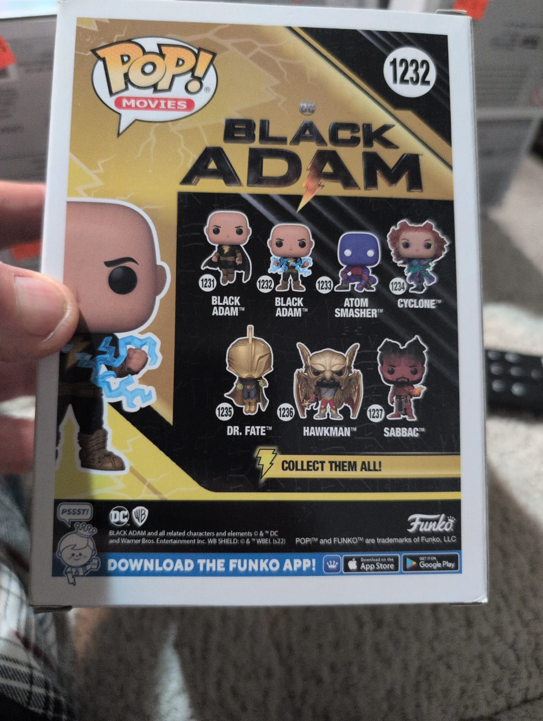Funko Pop! Movies Black Adam #1232 Limited Glow Chase Edition - photo 2