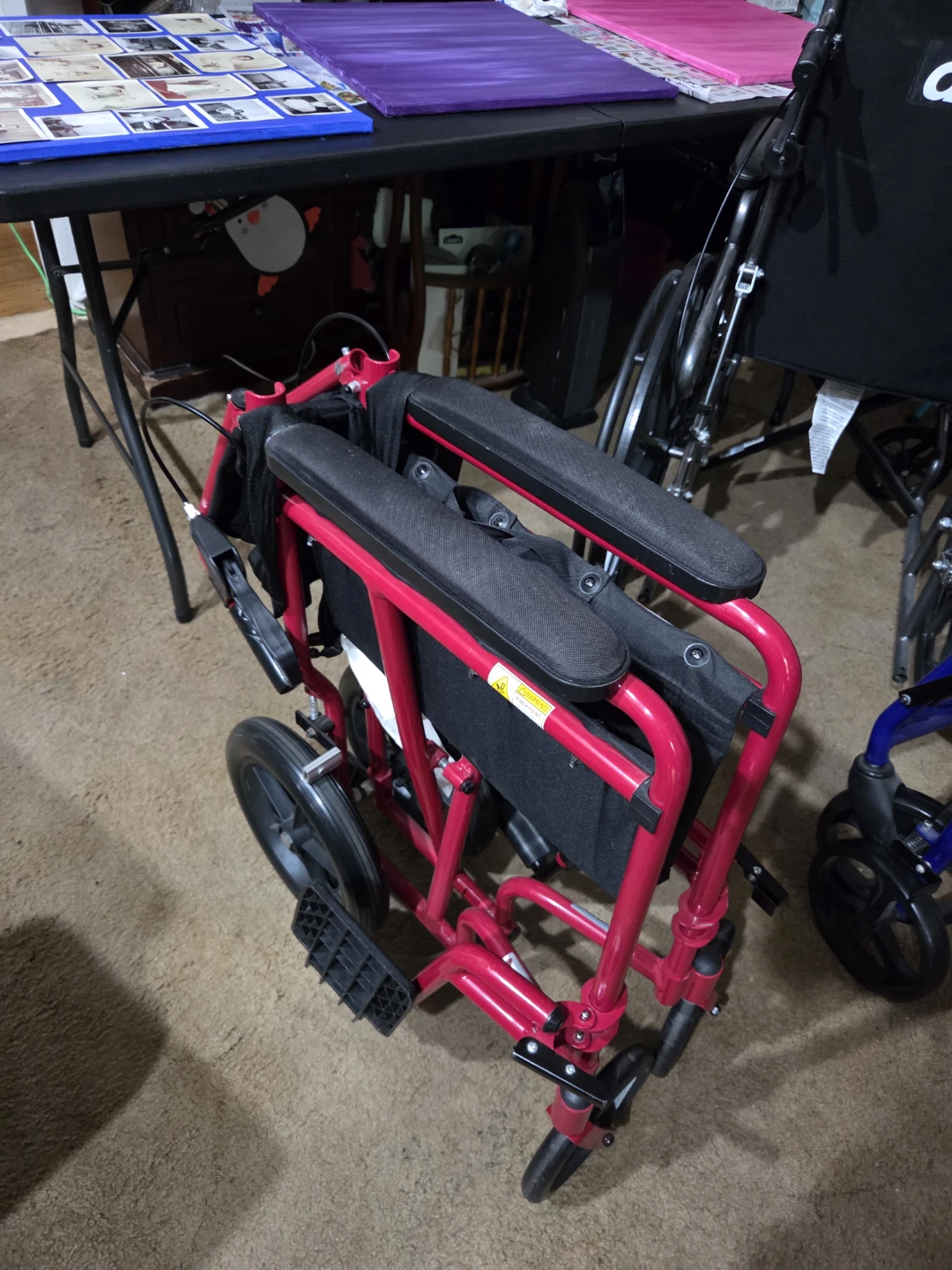 Drive Red Lightweight Transport Wheelchair