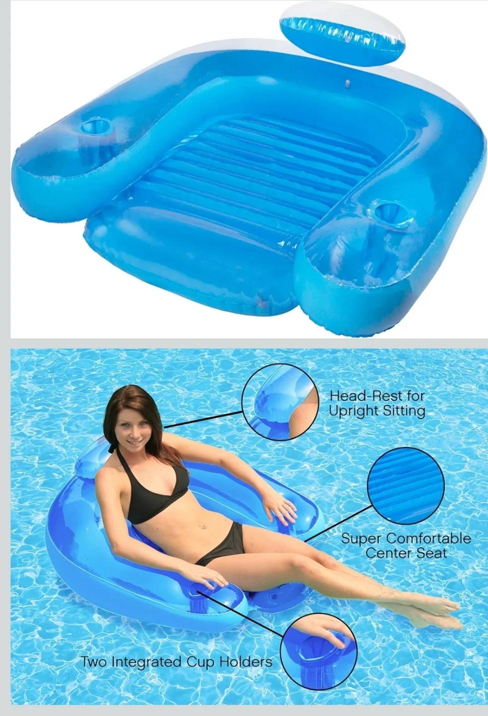 Water Chair Pool Float Travelling Hotel Beaches
