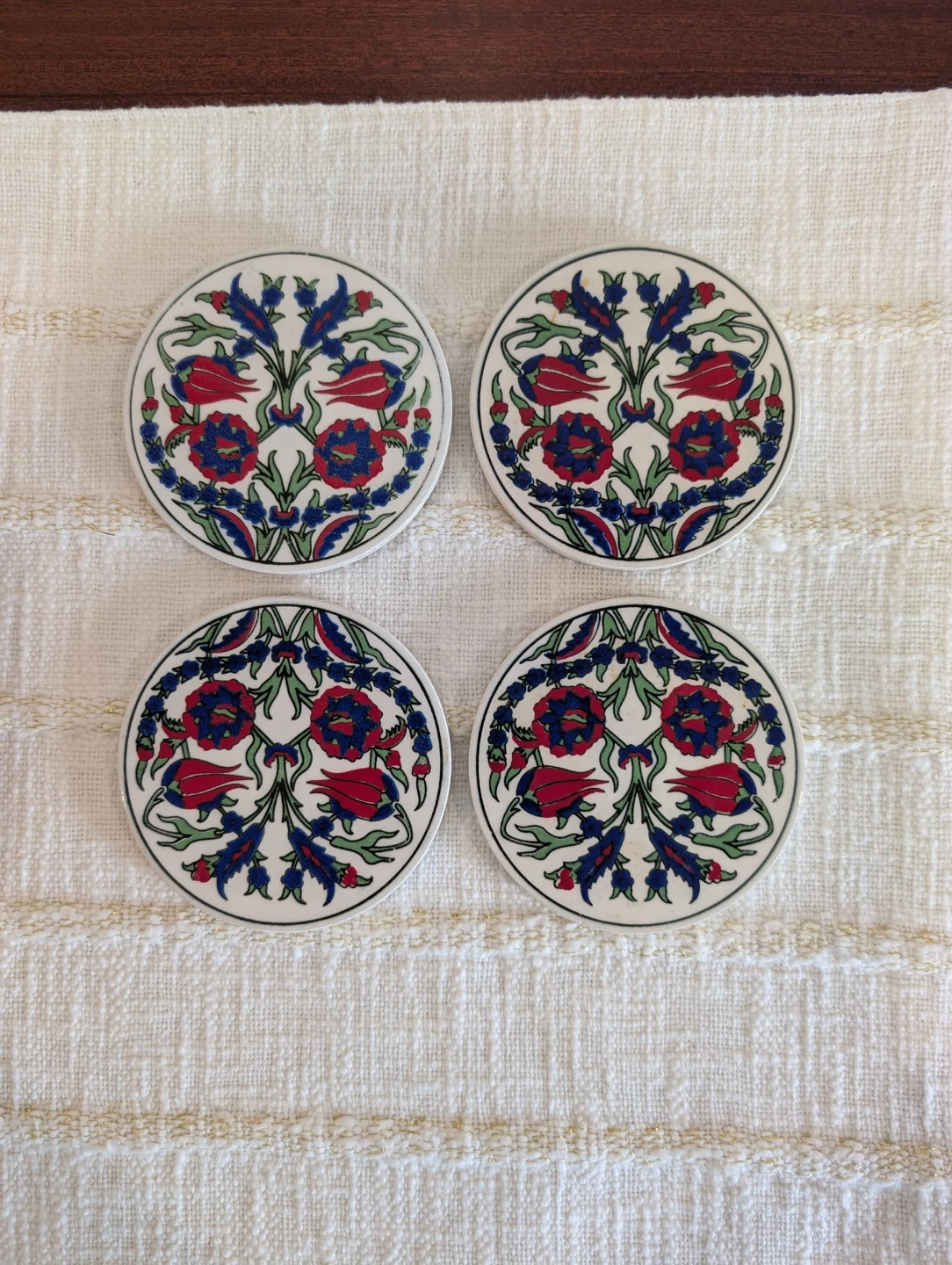 Set of 4 Ceramic Coasters - photo 3