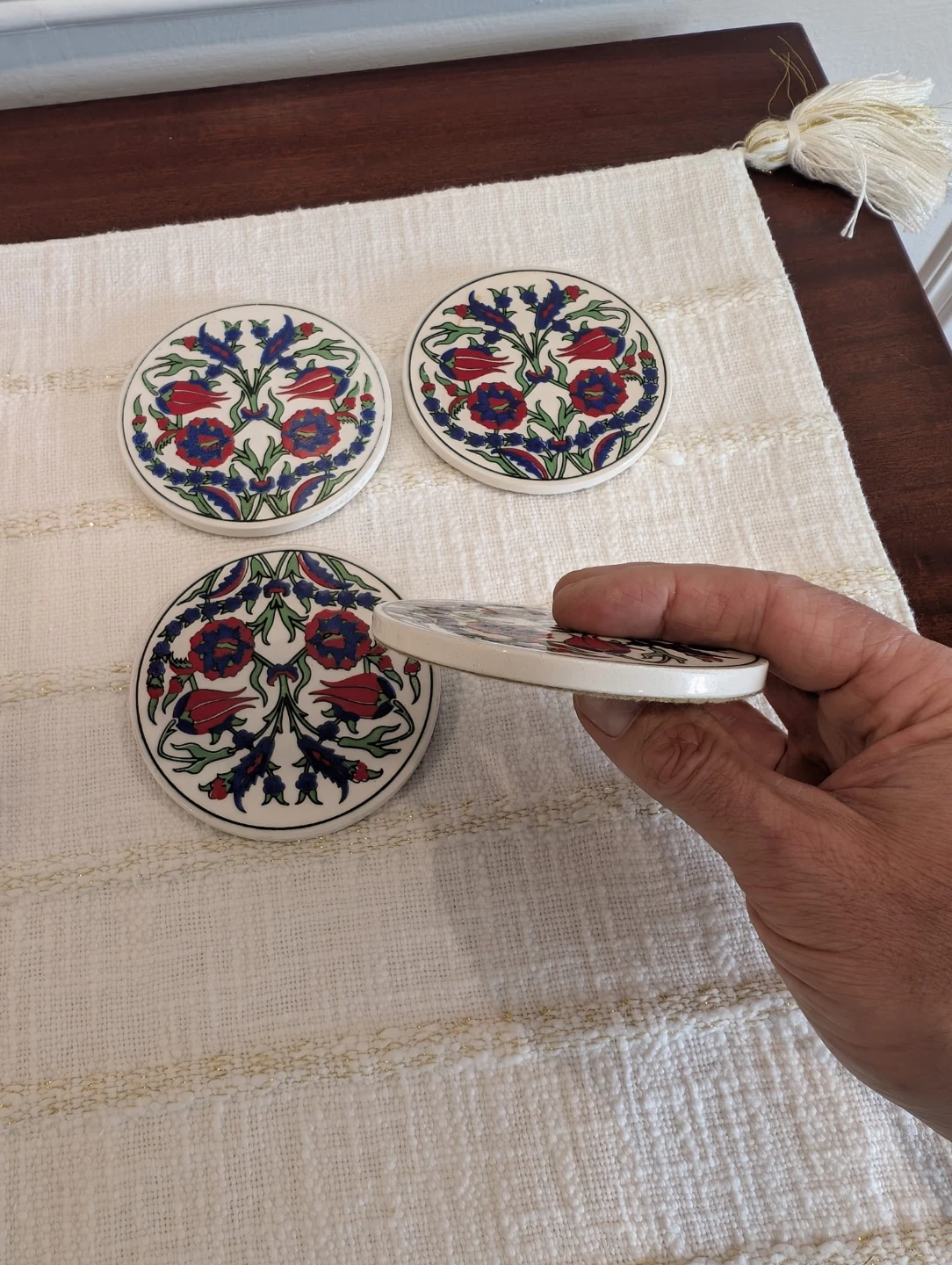 Set of 4 Ceramic Coasters - photo 5