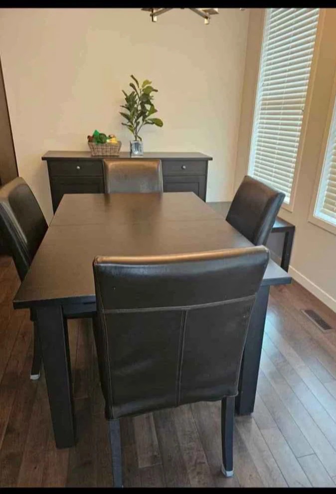 Dark Brown Dining Table and Chairs Set - photo 3