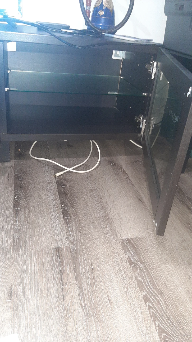 Dark Brown Media Console with Storage - photo 2