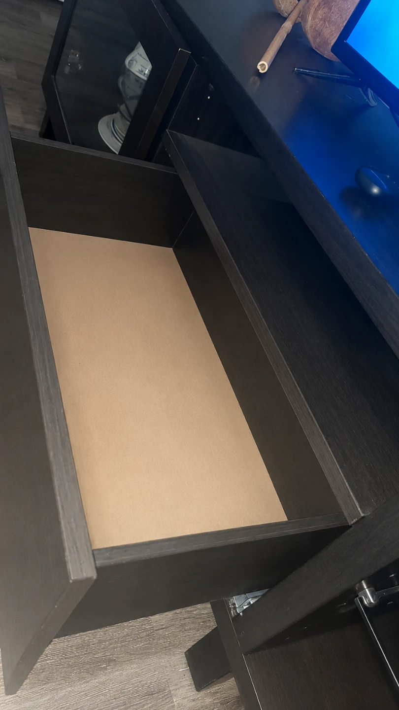 Dark Brown Media Console with Storage - photo 3