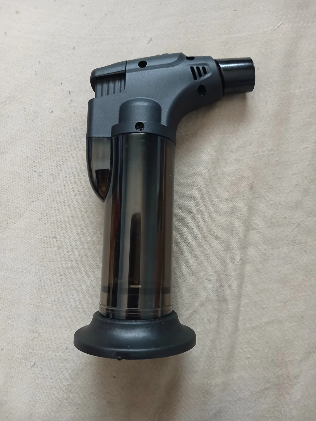Black Refillable Butane Torch Lighter With Stand - photo 3