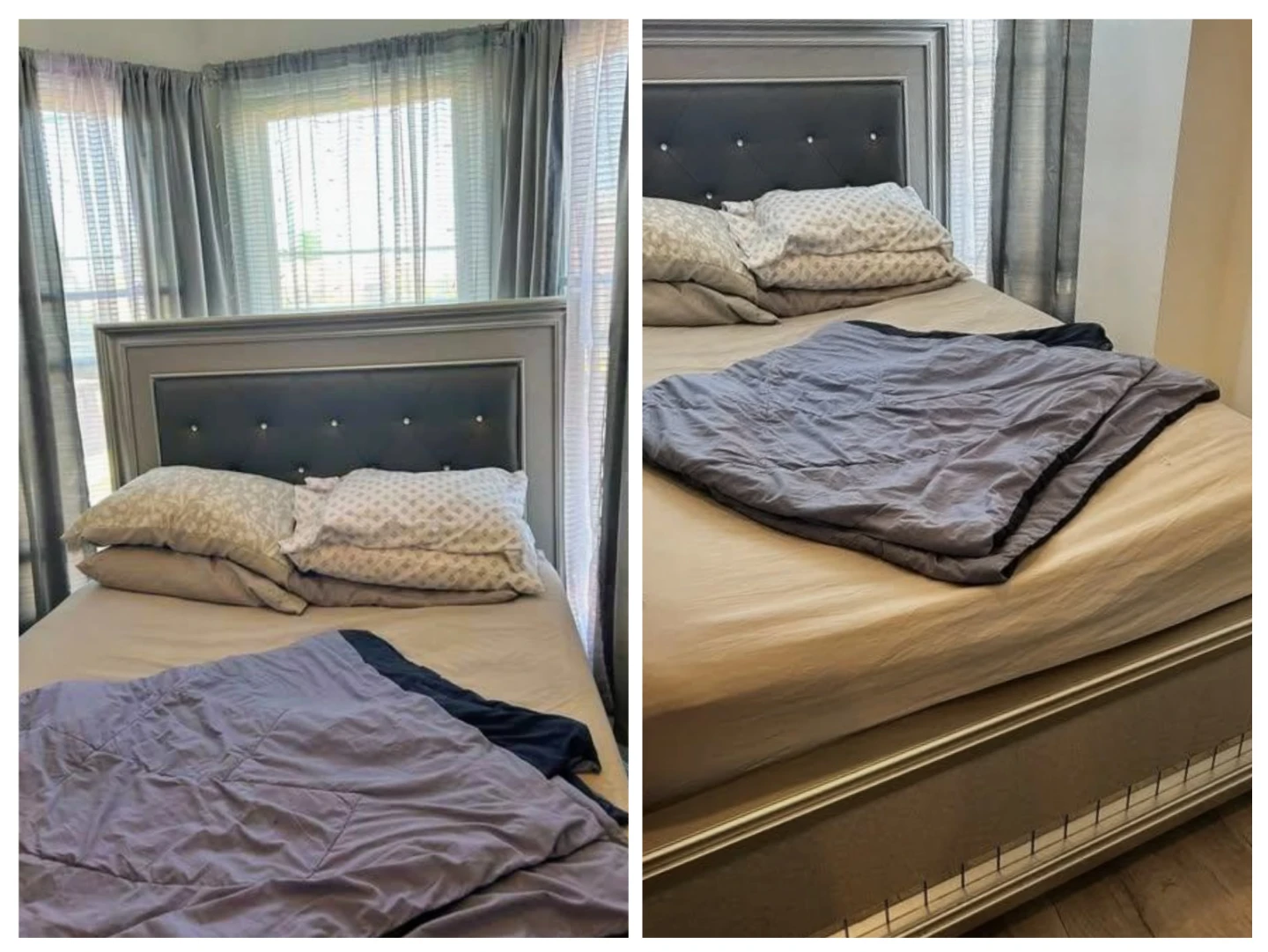 Silver Bedroom Set - Bed, Dressers, Mirror - photo 4