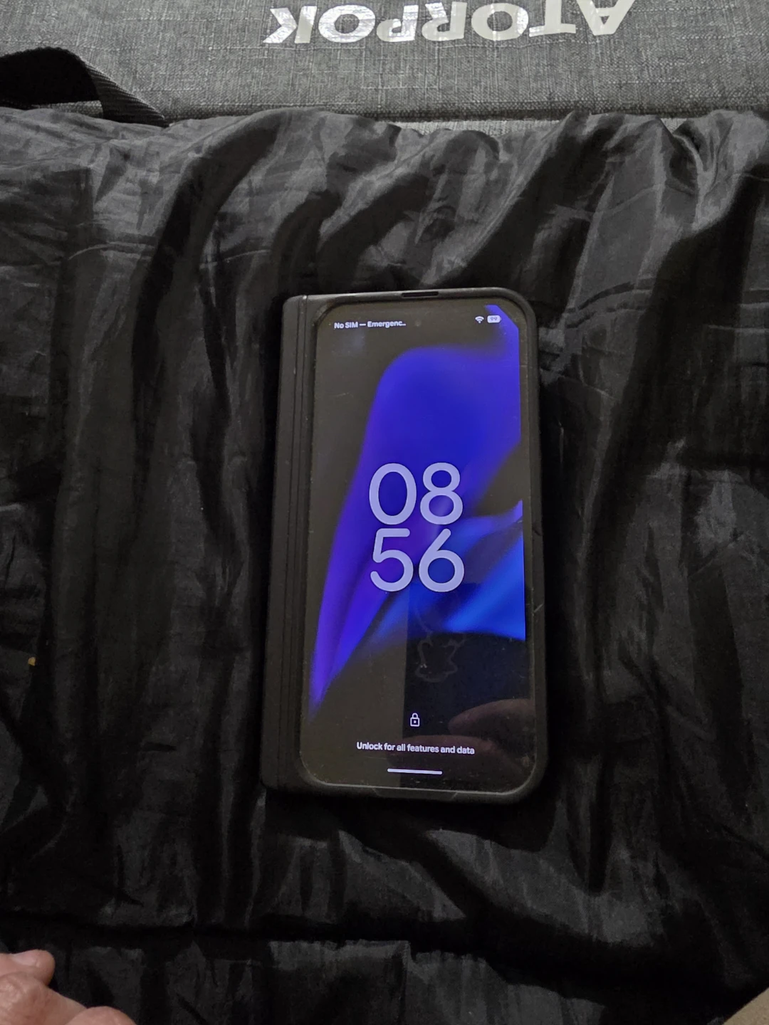 Google pixel fold 9Pro with Spiderman sticker case