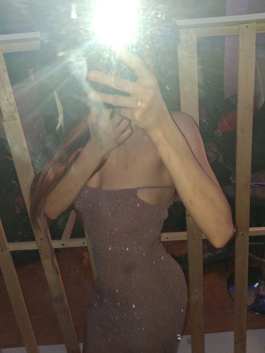 Sparkly Ruched Maxi Dress with Lace-Up Back - photo 2