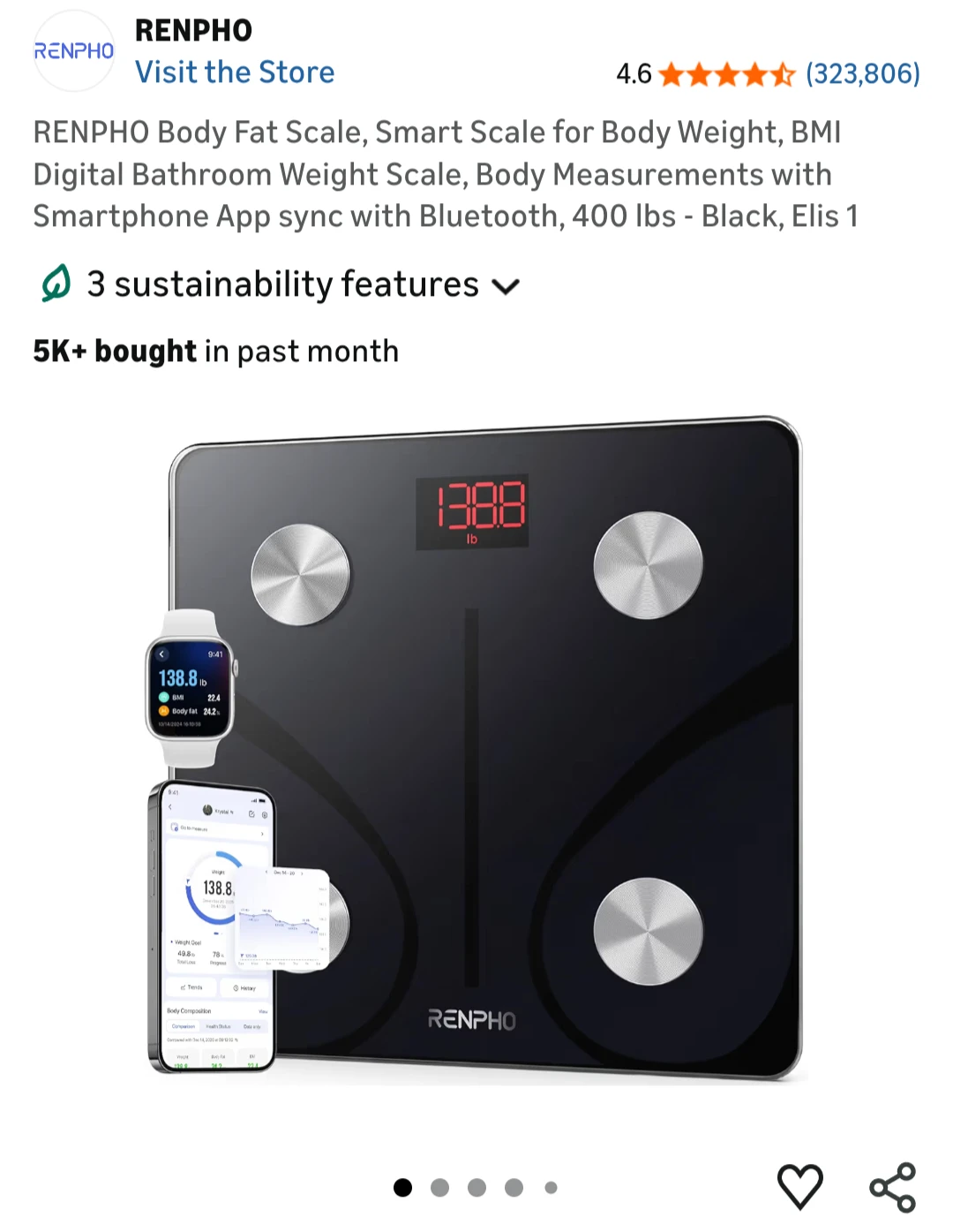 RENPHO Smart Body Fat Scale - photo 2