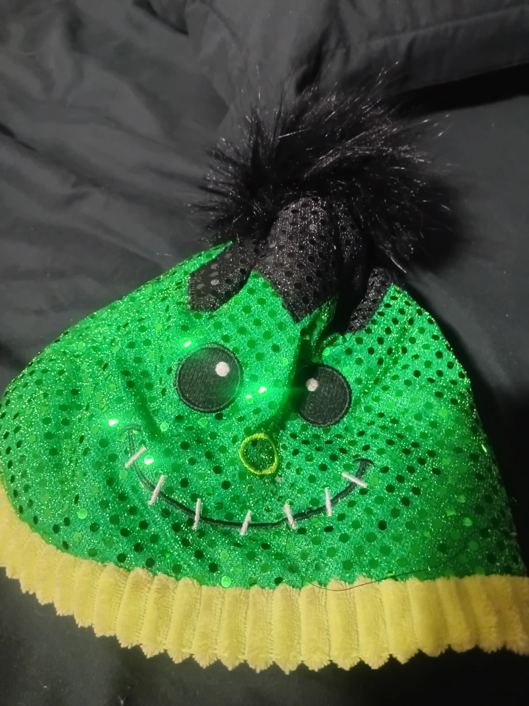 Green Sequin Monster Hat