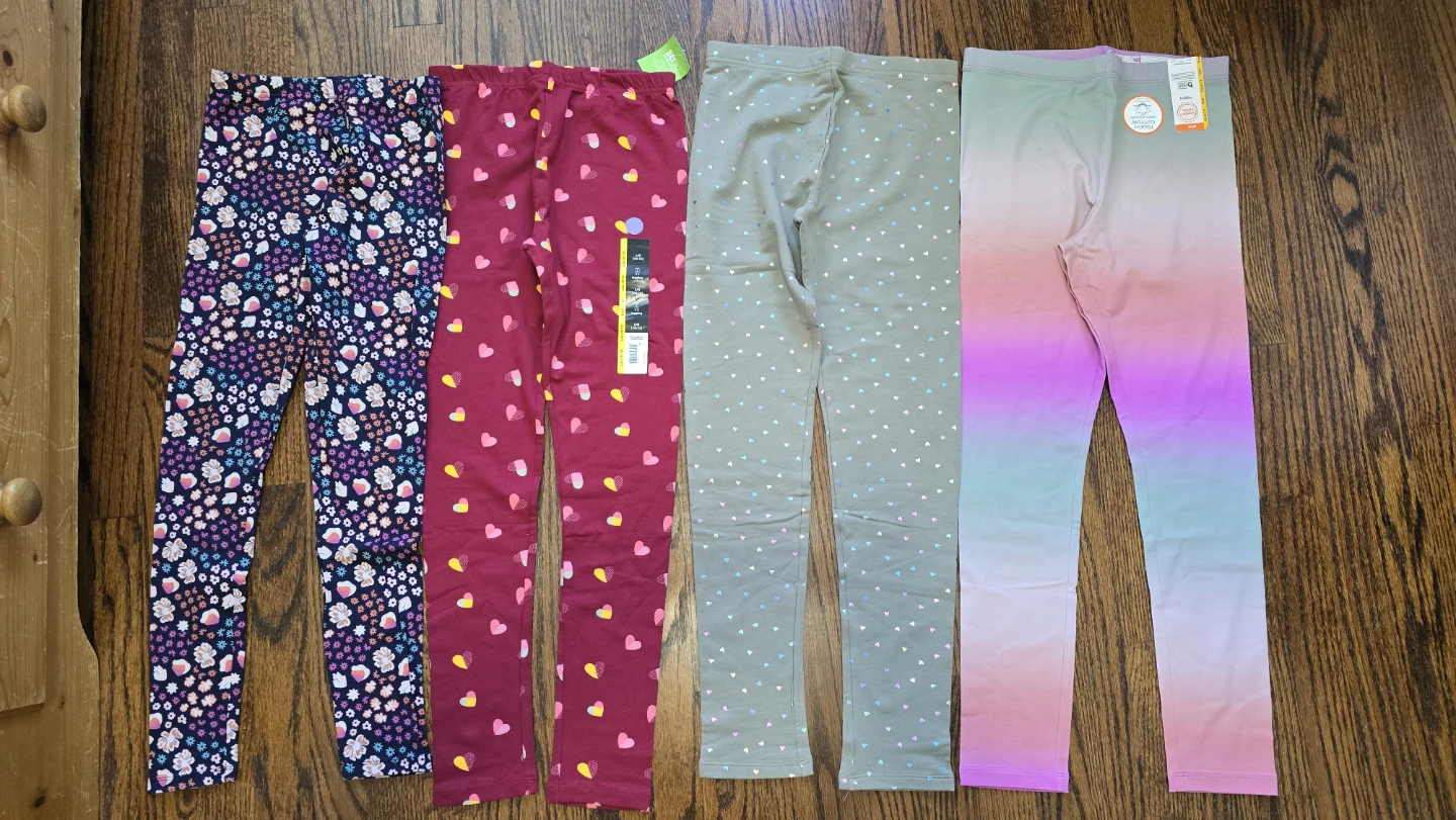 Bundle of 4 Girls' Leggings (10-12y) Like New condition