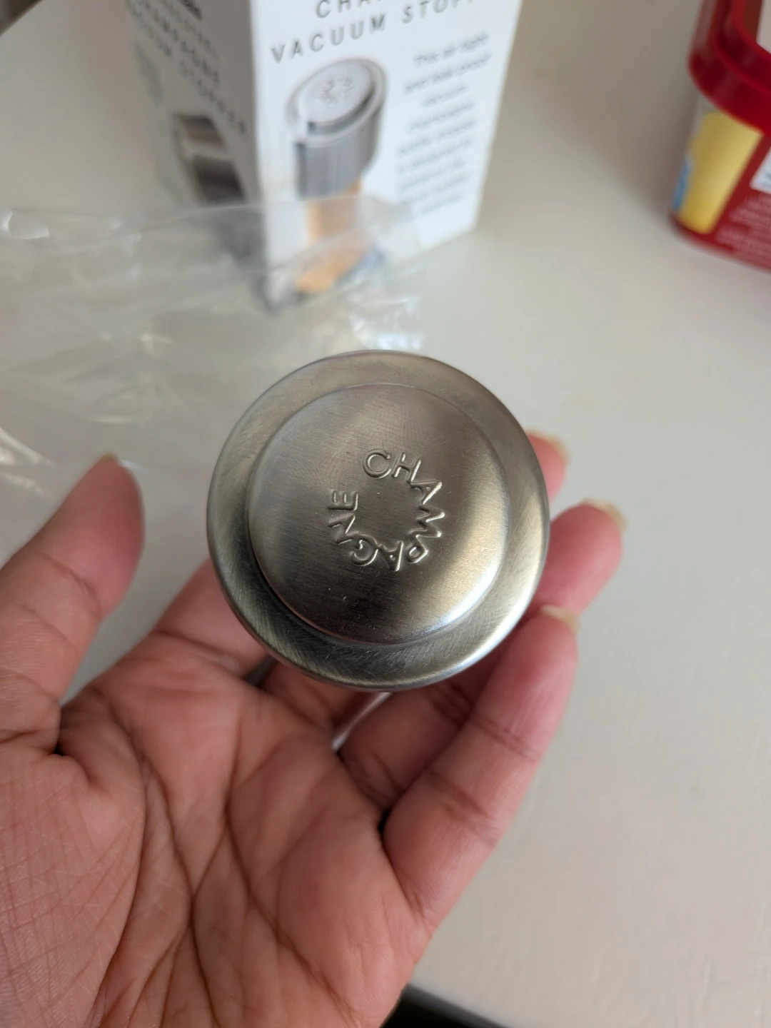 Bar Essentials Stainless Steel Champagne Vacuum Stopper