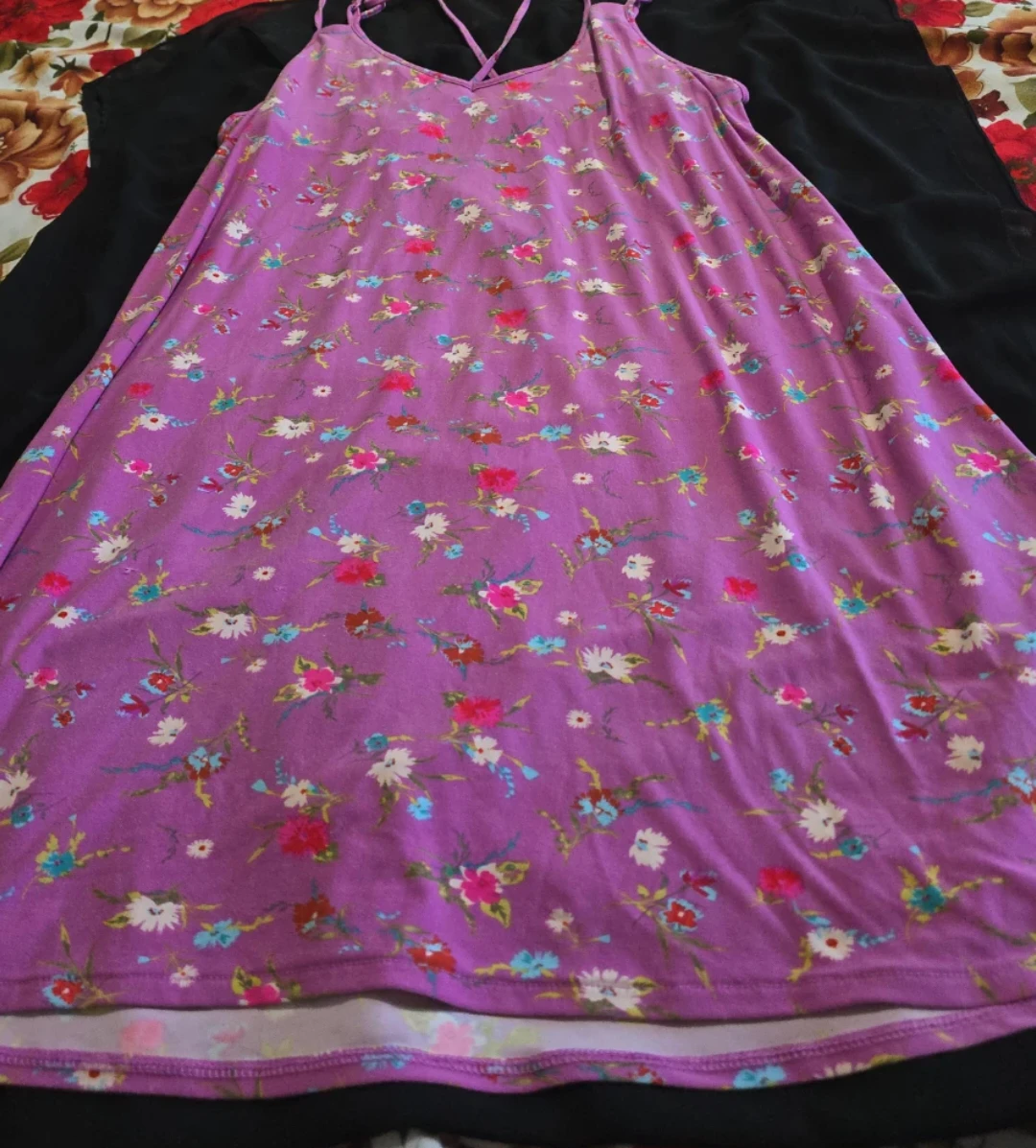 Purple Floral Maxi Dress