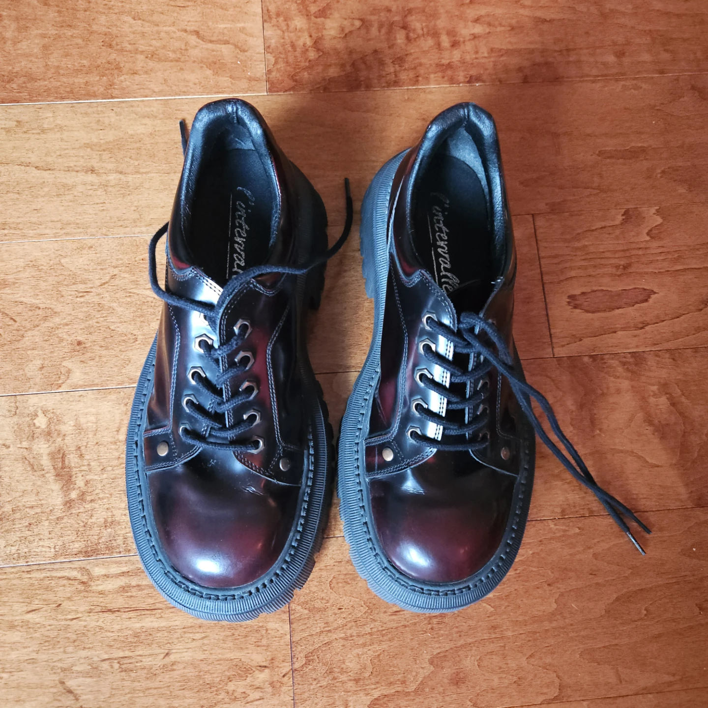 l'Intervalle Lug Sole Oxfords in Burgundy - photo 3