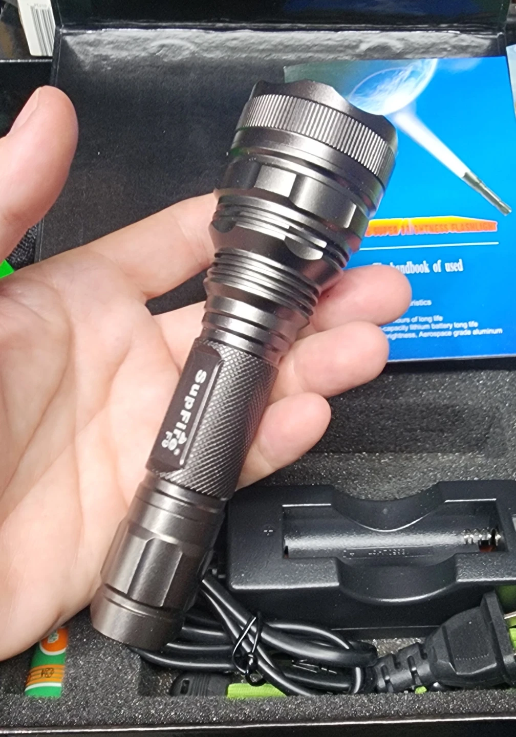 Supfire Flashlight with 2200mAh Battery
