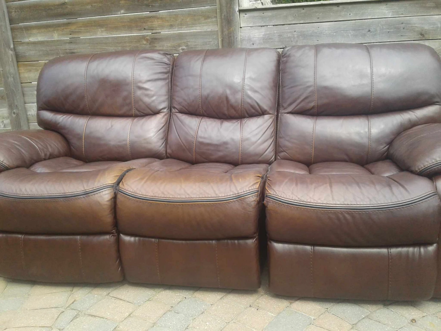 Brown Leather 3-Seater sofa