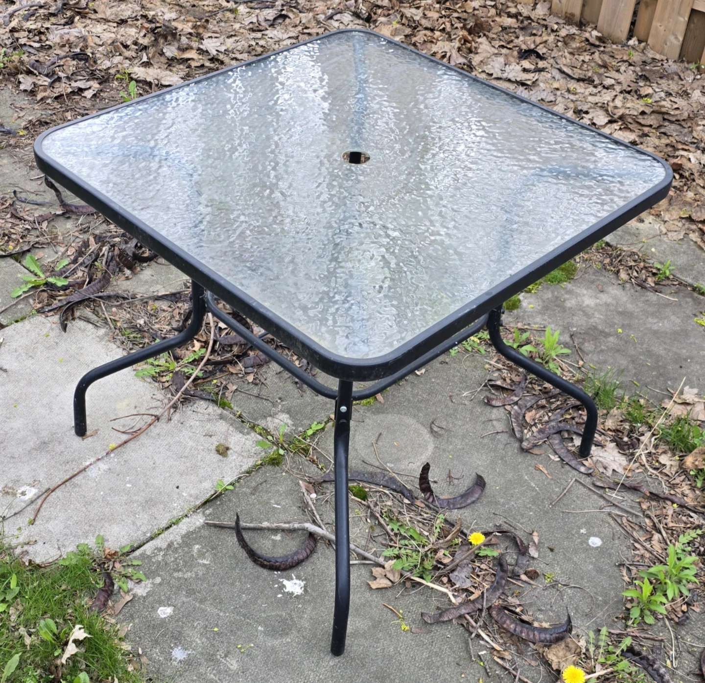 Glass Top Patio Table