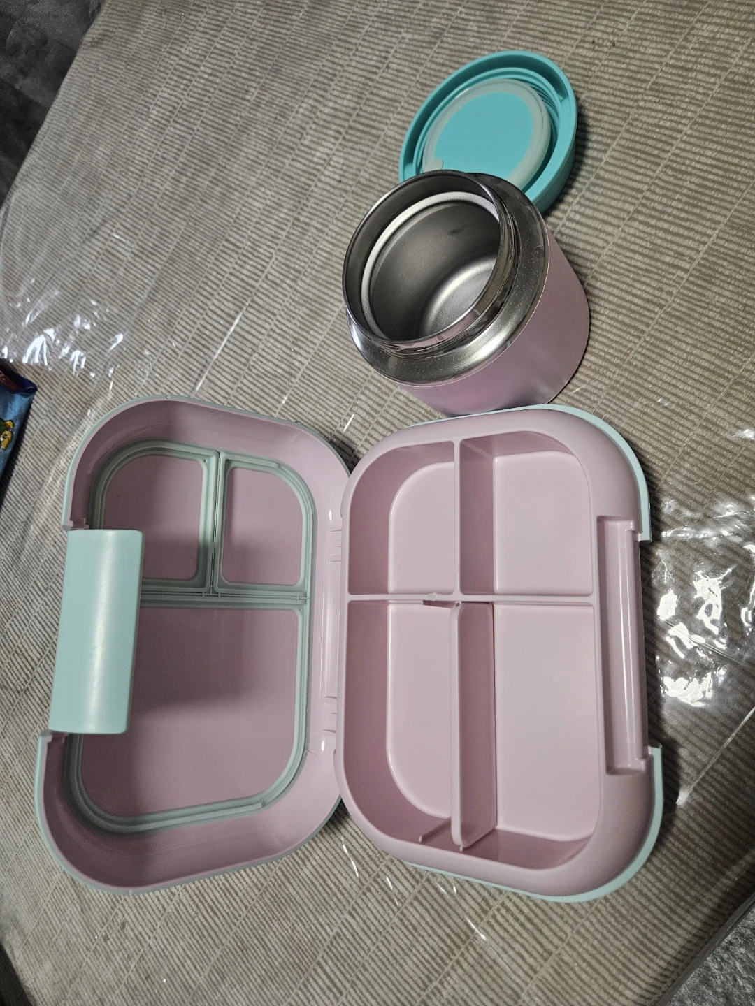 Bentgo Kids Lunch Box & Food Jar - Pink/Aqua