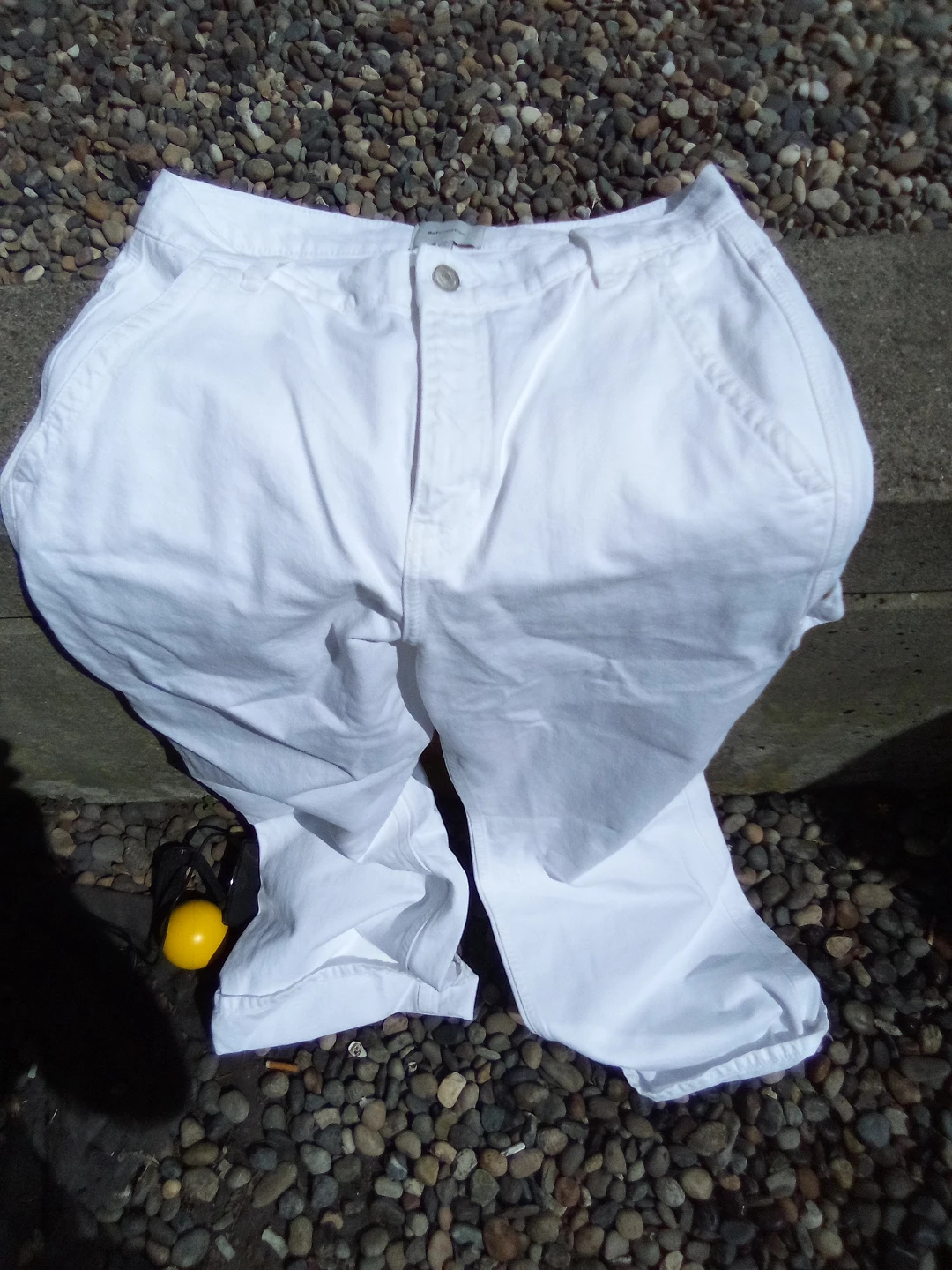 Reformation Diego Mid Rise Baggy Utility Jeans White Size 26 - photo 2