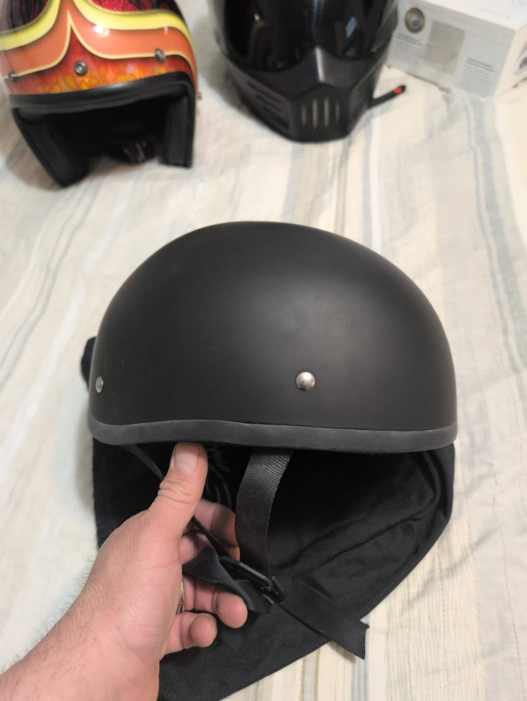 Daytona Skull Cap DOT Certified Motorcycle Helmet
