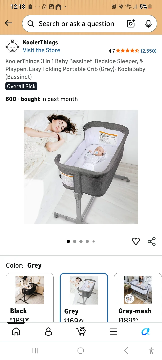KoolerThings 3-in-1 Baby Bassinet, Bedside Sleeper, & Playpen