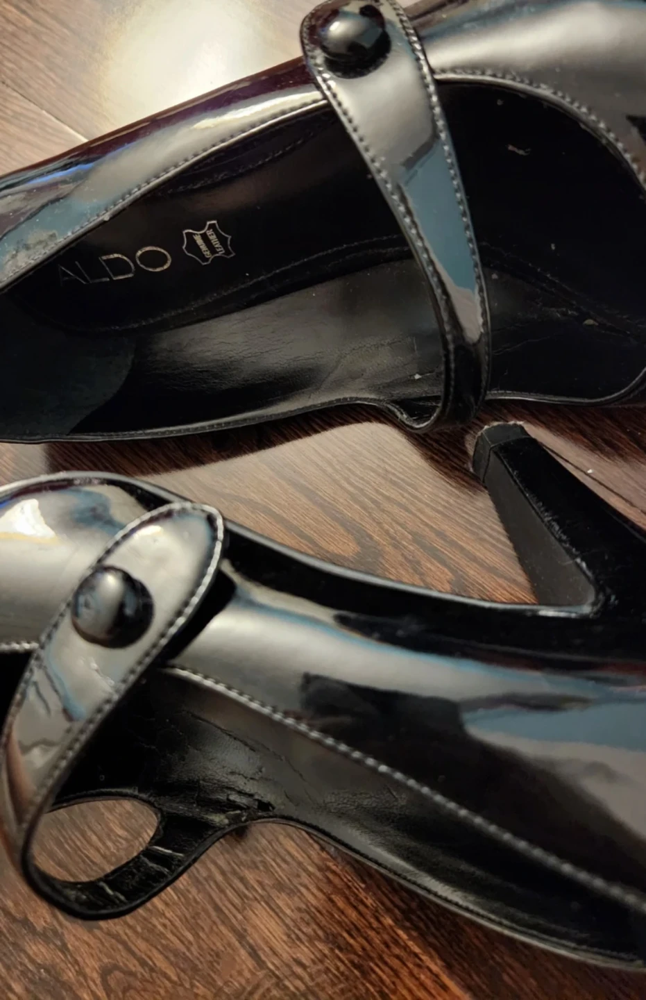 ALDO Black Patent Mary Jane Heels - photo 5