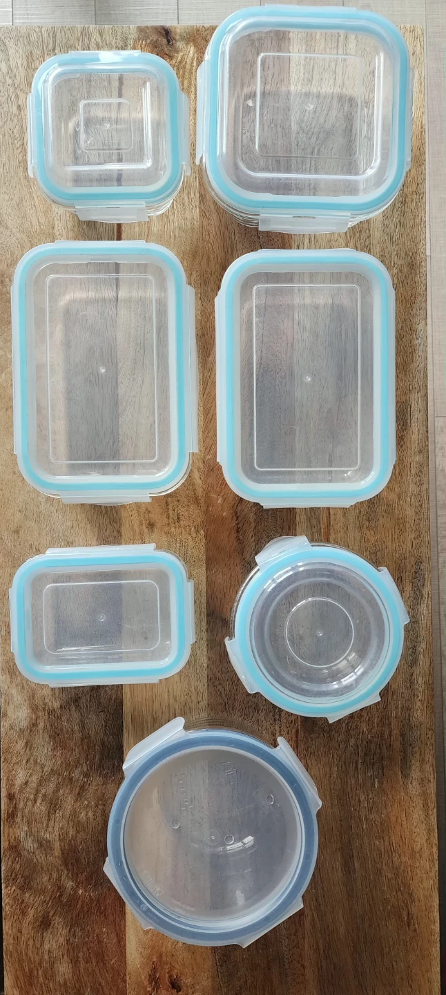 Set of 7 Glass Food Storage Containers with Lids - photo 3