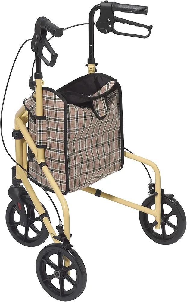 Drive Medical Tri-Walk 3-Wheel Rollator Walker with Bag - photo 2