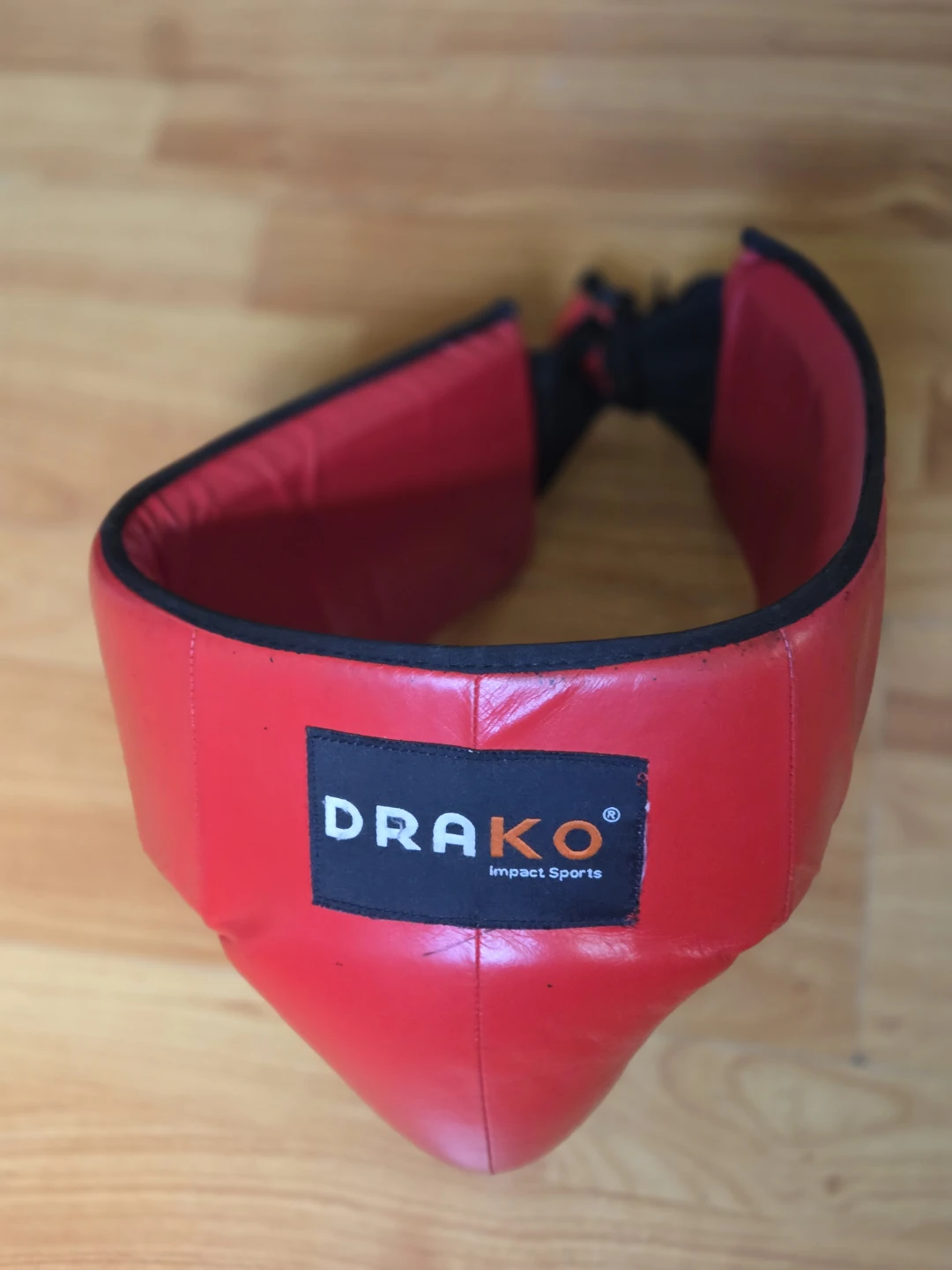 Drako Boxing Leather Groin Protector - Red