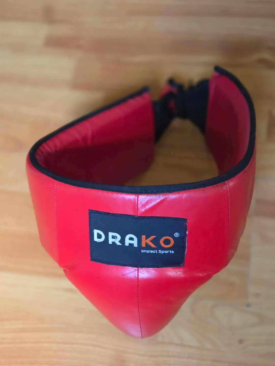 Drako Boxing Leather Groin Protector - Red