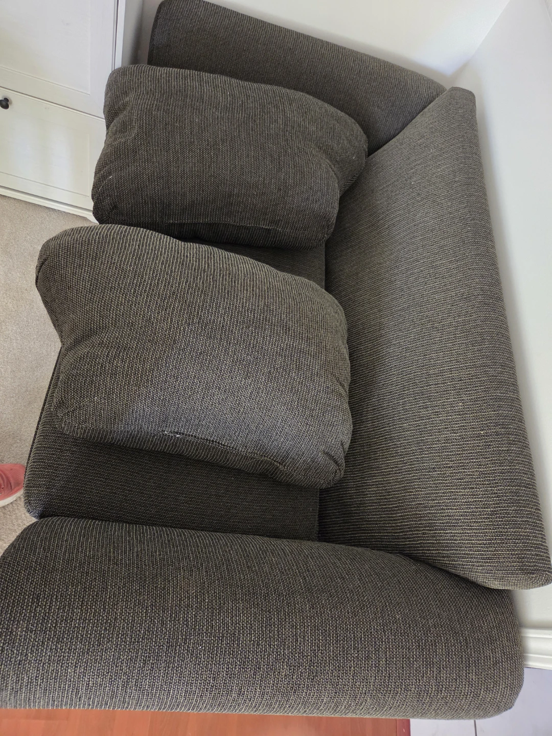 Dark Grey Fabric Sofa - photo 2