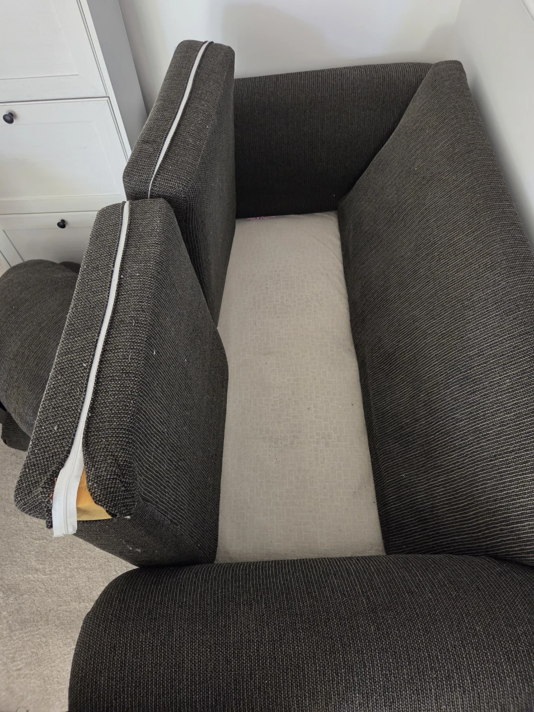 Dark Grey Fabric Sofa - photo 3