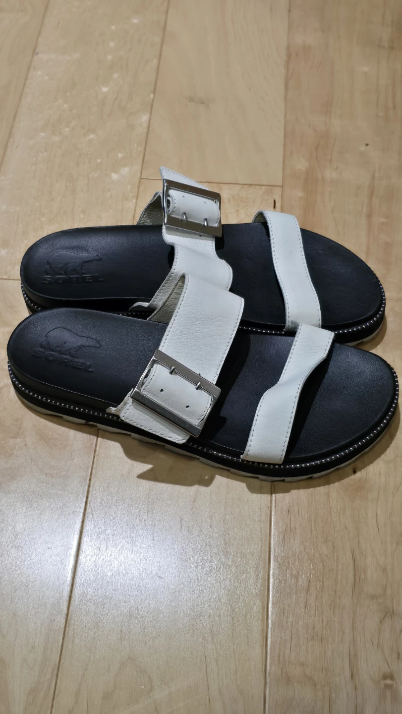 SOREL White & Black Slide Sandals - photo 3