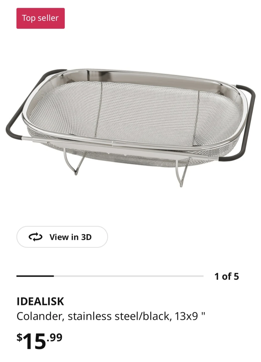 IKEA IDEALISK Colander - Like New