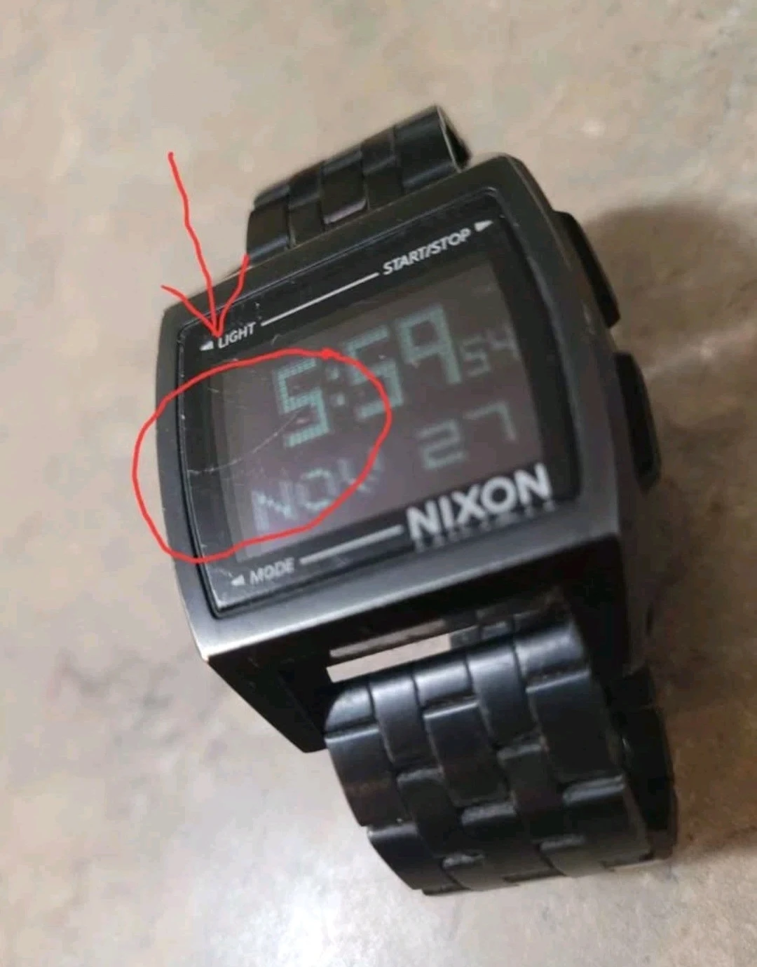 Nixon Home Base Black Stainless Steel Band Digital Watch w/ Box - photo 5