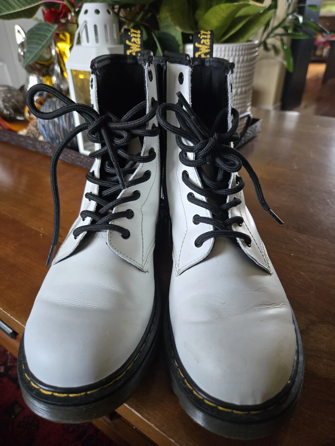 Dr. Martens 1460 Y White Lace Up Boots - photo 3
