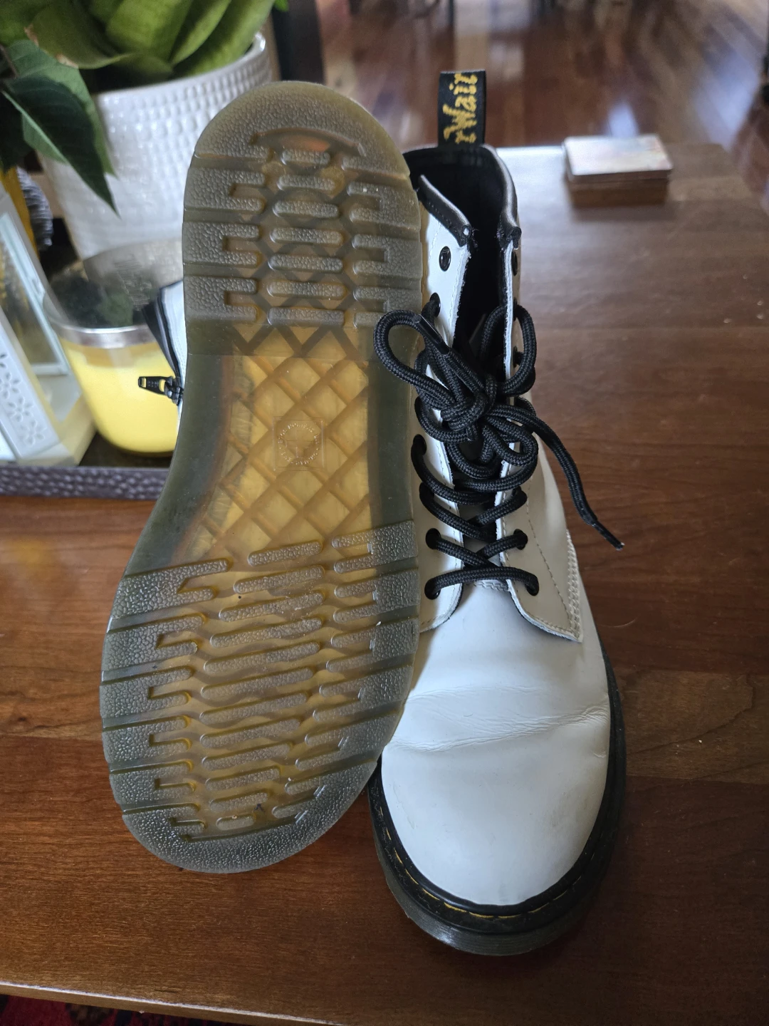 Dr. Martens 1460 Y White Lace Up Boots - photo 4