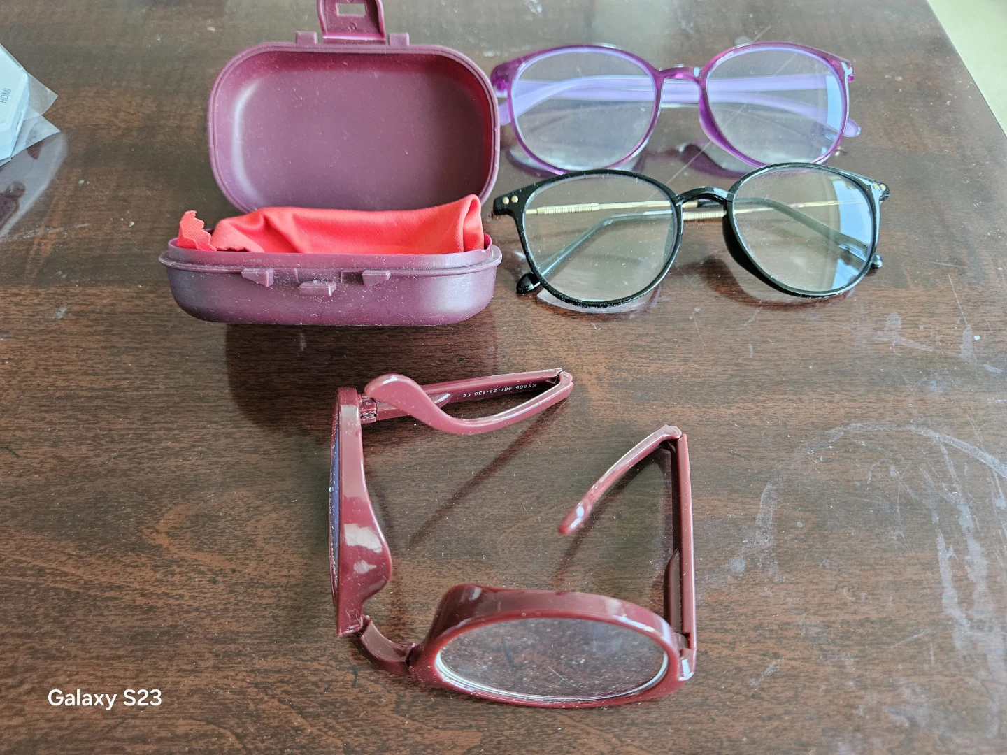 3 Pairs of +2.00 Reading Eyeglasses with Case